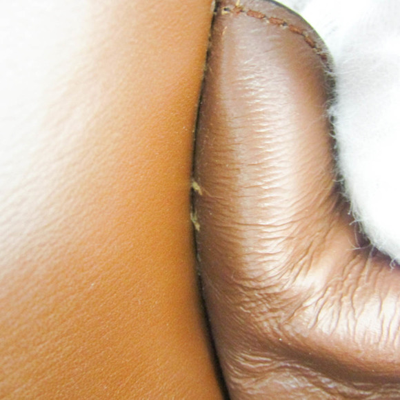 SAINT LAURENT Monogram Leather PVC Shoulder Bag in Dark Brown - Picture 12 of 14